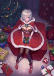  christmas cleavage dress eno_ti_deng hamakaze_(kancolle) kantai_collection pantyhose 