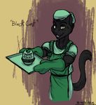  2015 apron cat clothed clothing digital_media_(artwork) feline flyingram fur gloves looking_at_viewer male mammal offering_food sketch solo tray 