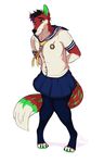  anthro canine clothed clothing crossdressing fur hair hands_behind_back huffpup male mammal school_uniform solo standing uniform 