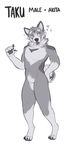  &lt;3 anthro canine featureless_crotch huffpup male mammal nude open_mouth smile solo standing 