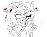  &lt;3 2016 amy_rose anthro balls bare_shoulders black_nose blush bracelet clothing cum dress duo female gloves hair half-closed_eyes handjob headband hearlesssoul hedgehog hi_res jewelry male mammal naughty_face nude open_mouth orgasm panties penis sex short_hair sonic_(series) sonic_the_hedgehog underwear 