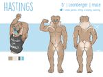  animal_genitalia anthro armpits balls canine fur huffpup male mammal model_sheet muscular sheath smile solo tongue tongue_out 