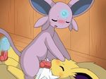  animal_genitalia animal_penis animated balls blush canine_penis cum cum_in_mouth cum_inside cum_on_penis cumshot duo eeveelution ejaculation erection espeon fellatio feral feral_on_feral jolteon km-15 knot knotting lying male male/male nintendo oral oral_knotting oral_penetration orgasm penetrable_sex_toy penetration penis pok&eacute;mon sex sex_toy video_games 