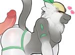  &lt;3 butt clothing erection hot_dogging humanoid_penis imminent_sex jockstrap looking_back male male/male nintendo passimian penis pkaocko pok&eacute;mon side_view smile solo_focus underwear video_games 