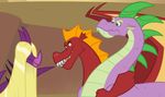 dragon friendship_is_magic garble_(mlp) male my_little_pony spear_(mlp) spike_(mlp) unknown_artist 