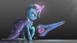  blue_fur duskie-06 equine female feral friendship_is_magic fur grey_background horn magic mammal my_little_pony purple_eyes simple_background solo standing trixie_(mlp) unicorn 