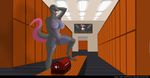  2016 absurd_res anthro big_breasts breasts cute exercise female gym hi_res nintendo nipples nude pok&eacute;mon salazzle slim solo tongue tongue_out video_games workout yiffler 