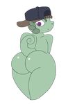  2016 alpha_channel anthro big_butt butt gecko green_skin hat lizard male martyn_(salamikii) mostly_nude purple_eyes reptile salamikii scalie smile thick_thighs wide_hips 