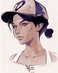  baseball_cap black_hair clementine_(the_walking_dead) hat highres ilya_kuvshinov simple_background solo the_walking_dead upper_body 