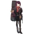  bag black_jacket black_legwear blazer blush boots brown_hair buttons carrying carrying_over_shoulder duoyuanjun eyebrows full_body gift girls_frontline glasses gloves hair_between_eyes hair_ornament hair_ribbon high_heel_boots high_heels jacket long_hair looking_at_viewer necktie official_art one_eye_closed one_side_up open_mouth pantyhose pleated_skirt purple_hair red_eyes red_scarf reindeer ribbon scarf scarf_over_mouth skirt solo standing strap transparent_background wa2000_(girls_frontline) white_gloves |_| 