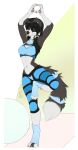  2022 4_toes 5_fingers anthro black_hair breasts canid canine canis clothed clothing digital_media_(artwork) domestic_dog eyebrows eyelashes eyes_closed feet female fingers hair mammal smile solo toes wolflady 