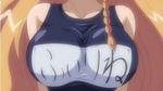  animated animated_gif assisted_exposure blonde_hair bouncing_breasts braid breast_grab breast_press breasts large_breasts long_hair nipples oshiete_re:maid philine_la swimsuit undressing 