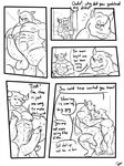  2014 5_fingers 5_toes abs anal anal_masturbation anal_penetration anthro anthro_on_anthro balls barefoot biceps big_muscles big_penis biped black_and_white bovine buck_(evane) cattle comic dialogue digital_media_(artwork) dildo dildo_sitting door duo eddie_(evane) english_text erection evane eyewear feet genital_piercing glasses hand_on_hip hi_res horn horn_ring humanoid_feet humanoid_hands humanoid_penis interspecies line_art male male/male male_penetrating mammal mastery_position masturbation monochrome multiple_scenes muscular muscular_male nipple_piercing nipples nude pecs penetration penis penis_piercing piercing prince_albert_piercing rhinoceros sex sex_toy signature snout speech_bubble text toes toying_self uniparasite wide_eyed 