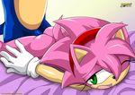 2016 amy_rose bbmbbf bed bedroom big_penis butt clothing female gloves hairband hedgehog looking_back male male/female mammal mobius_unleashed one_eye_closed palcomix palcomix_vip penetration penis pussy romantic_couple sonic_(series) sonic_the_hedgehog vaginal vaginal_penetration 