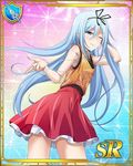  1girl blue_eyes blue_hair hair_ribbon krulcifer_einfolk long_hair saijaku_muhai_no_bahamut small_breasts 