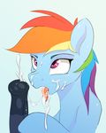  2016 ambiguous_gender animal_genitalia animal_penis cum cum_on_face cum_on_tongue disembodied_penis duo earth_pony equine equine_penis friendship_is_magic hair horse male mammal multicolored_hair my_little_pony penis pony pony-butt-express rainbow_dash_(mlp) rainbow_hair simple_background solo_focus tongue tongue_out 