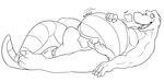  alligator belly big_belly crocodilian diaper erection hand_on_stomach male reptile scalie vore 