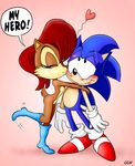  &lt;3 anthro aww boots breasts chadthecartoonnut chipmunk clothing cuddling eyes_closed female footwear heartwarming hedgehog kissing male male/female mammal nude rodent romantic_couple sally_acorn sonic_(series) sonic_the_hedgehog video_games 