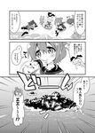  ahoge anchor_symbol comic crop_top double_bun folded_ponytail greyscale hairband hatsuharu_(kantai_collection) highleg highleg_panties huge_ahoge igaiga inazuma_(kantai_collection) kantai_collection kuma_(kantai_collection) lifebuoy long_hair microskirt monochrome multiple_girls naka_(kantai_collection) neckerchief open_mouth panties rensouhou-chan sailor_collar school_uniform serafuku shimakaze_(kantai_collection) short_sleeves skirt striped striped_legwear thighhighs thong torn_clothes translation_request turret underwear 