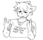  anthro cat clothing english_text feline mammal meme pochowek shirt simple_background solo sweat t-shirt text white_background 
