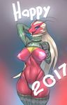  2016 anthro anthrofied areola avian beak big_breasts blaziken blue_eyes breasts clothed clothing english_text female hair huge_breasts legwear long_hair navel nintendo nipples open_mouth pink_nipples pok&eacute;mon pok&eacute;morph raised_arm red_body skygracer smile solo text thick_thighs thong topless turtleneck video_games white_hair wide_hips yellow_body 