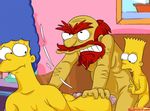  bart_simpson comics-toons groundskeeper_willie marge_simpson the_simpsons 