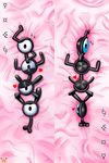  1_eye 2016 anthro armpits bed bedroom_eyes black_body black_eyes conjoined dakimakura_design digital_media_(artwork) embarrassed eyelashes fan_character female group half-closed_eyes hi_res inviting looking_at_viewer lying metallic_body multi_eye nintendo not_furry pinup pok&eacute;mon pose presenting seductive shiny sprite unown unown_e unown_s unown_x unown_y video_games yxes znhc 