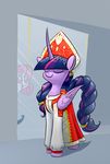  clothing equine feathered_wings feathers female feral friendship_is_magic fur hair headdress horn mammal multicolored_hair my_little_pony open_mouth purple_eyes purple_fur purple_hair rarity_(mlp) twilight_sparkle_(mlp) underpable_(artist) unicorn winged_unicorn wings 