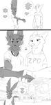  2017 anthro benjamin_clawhauser black_and_white canine cheetah clothed clothing comic dialogue disney english_text feline fox group inter_schminter lagomorph male mammal max_midnight monochrome nick_wilde police_uniform rabbit spintherella text uniform zootopia 