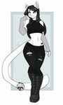  anthro clothed clothing feline female hiddenwolf looking_at_viewer mammal nipple_bulge smile solo wide_hips 