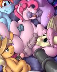  2017 anal anal_penetration animal_genitalia animal_penis applejack_(mlp) balls black_penis blonde_hair blue_eyes blue_fur blue_penis blush crossgender dripponi earth_pony equine equine_penis equinox eyes_closed feral fluttershy_(mlp) friendship_is_magic fur group hair hat horn horse licking lying male mammal medial_ring messy multicolored_hair multicolored_tail my_little_pony nude on_back open_mouth oral orange_fur pegasus penetration penis penis_lick pink_eyes pink_fur pink_hair pink_penis pinkie_pie_(mlp) pony purple_penis rainbow_dash_(mlp) rarity_(mlp) saliva sex smile tongue tongue_out twilight_sparkle_(mlp) unicorn winged_unicorn wings yellow_fur 