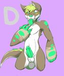  anthro balls canine erection fangs fluffyblarg humanoid_penis male mammal nude penis solo teeth tongue tongue_out 