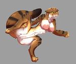  anthro areola breasts feline female fluffyblarg looking_at_viewer mammal nipples overweight pussy solo thick_thighs 