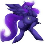  anthro big_breasts big_butt blush breasts butt equine female fluffyblarg friendship_is_magic mammal my_little_pony nude overweight pegasus princess_luna_(mlp) pussy solo wings 