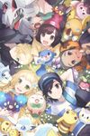  3boys :d alolan_form alolan_raichu alolan_sandshrew alolan_vulpix arms_behind_head backpack bag baseball_cap beanie black_eyes black_hair blonde_hair bounsweet braid brother_and_sister chimera cosmog cutiefly dark_skin dark_skinned_male eating flower gen_1_pokemon gen_7_pokemon gladio_(pokemon) grass green_eyes green_hair green_shorts hair_flower hair_ornament hair_over_one_eye hat hau_(pokemon) lillie_(pokemon) litten long_hair lying melso mimikyu mizuki_(pokemon) morelull multiple_boys multiple_girls on_back on_stomach open_mouth pikachu pokemon pokemon_(creature) pokemon_(game) pokemon_sm popplio red_hat rockruff rowlet shirt short_hair shorts siblings silvally smile striped striped_shirt stufful togedemaru twin_braids wimpod you_(pokemon) 