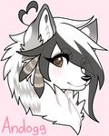  ambiguous_gender andogg anthro canine fur hair looking_at_viewer mammal simple_background solo 