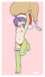  &lt;3 2016 5_toes absurd_res amphibian armpits barefoot blush breasts christmas clothing dildo feet female fingers frog gaoru green_skin hair hands_above_head hat hi_res holidays lingerie looking_at_viewer mostly_nude navel nipples on_one_leg open_mouth panties pink_background purple_hair sack santa_hat sex_toy short_hair simple_background small_breasts smile solo standing toes tongue underwear vibrator yellow_eyes 