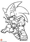  anthro black_nose blush clothing coolblue footwear gloves hedgehog japanese_text male mammal masturbation mostly_nude open_mouth orgasm penis sex signature solo sonic_(series) sonic_the_hedgehog sweat text video_games 
