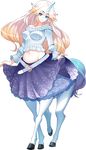  1girl blonde_hair blue_eyes centaur character_request monster_musume_no_iru_nichijou official_art unicorn 