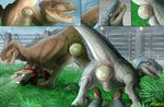  2017 blue_(jurassic_world) claws cmnsfw dinosaur egg female feral jurassic_park jurassic_world oviposition reptile scalie 