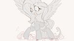  2016 big_(disambiguation) building clothing equine female fluttershy_(mlp) friendship_is_magic house legwear macro mammal monochrome my_little_pony ncmares pegasus socks solo wings 