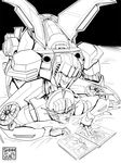  alien autobot bed book cybertronian decepticon digital_media_(artwork) female from_behind_position humanoid machine male male/female not_furry on_bed robot sex shhh--quiet simple_background smile starscream teeth transformers windblade wings 