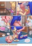  2017 amy_rose anal anal_penetration anthro anus areola balls big_breasts breasts bunnie_rabbot butt comic english_text erect_nipples erection female group hedgehog lagomorph male mammal nipples nude penetration penis pussy rabbit sex sonic_(series) sonic_the_hedgehog text the_other_half vaginal vaginal_penetration 