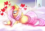  &lt;3 2017 blush cutie_mark equine feathered_wings feathers female feral fluttershy_(mlp) friendship_is_magic hair hi_res long_hair madacon mammal my_little_pony outside pegasus pink_hair smile solo wings yellow_feathers 