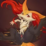  2017 anthro anus braixen cum cum_in_pussy cum_inside female hi_res nintendo open_mouth pok&eacute;mon pussy red_eyes solo spread_pussy spreading stoic5 video_games 