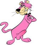  alternate_version_available anthro balls bottomless bow casual clothed clothing edit erection feline fur grin humanoid_penis long_penis male mammal nude penis pink_fur pubes snagglepuss snagglepuss_(show) solo strudae_(artist) tuft whiskers 