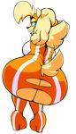  2016 alpha_channel anthro big_butt butt canine clothing dog female mammal solo superhero_dog_(vimhomeless) torn_clothing vimhomeless 