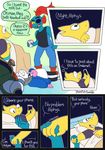  alphys animated_skeleton bed bone comic dialogue english_text eyewear fish glasses hand_holding humor lizard marine papyrus_(undertale) phone pillow plumfsh reptile sans_(undertale) scalie skeleton text undead undertale undyne video_games 