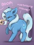  2017 blue_fur buttersprinkle cutie_mark disembodied_hand english_text equine eyes_closed female feral friendship_is_magic fur hair horn mammal multicolored_hair my_little_pony solo text trixie_(mlp) two_tone_hair unicorn 