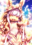  artist_request furry long_hair made_in_aybss nanachi_(made_in_abyss) purple_hair rabbit yellow_eyes 